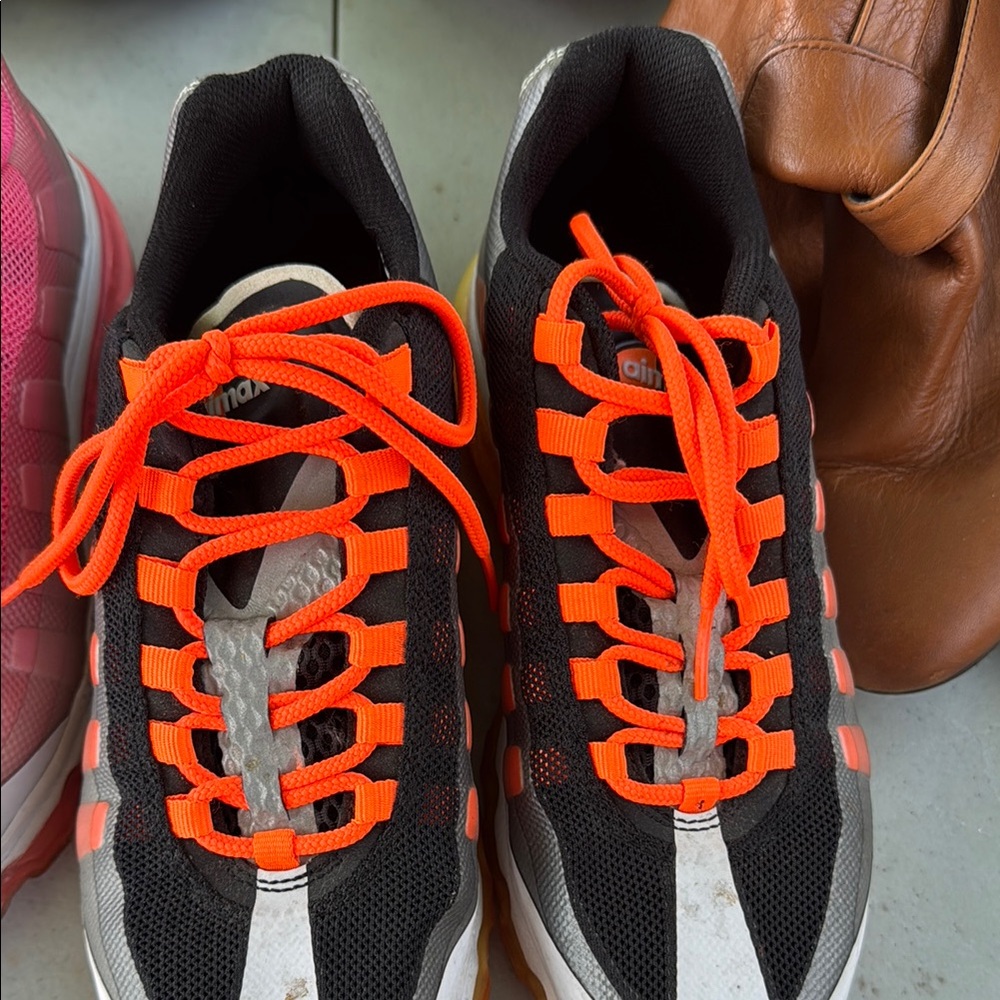 Nike Black and Orange Athletic Shoes